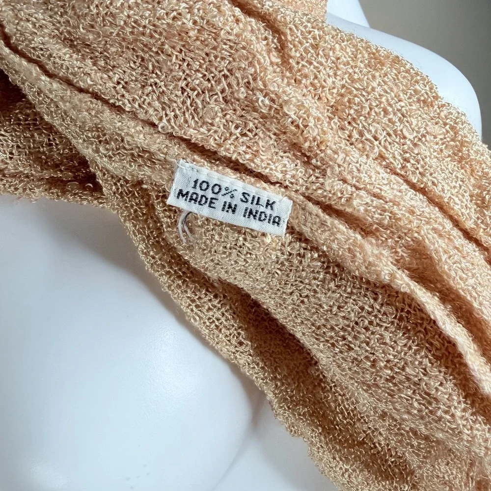 Scarf 100% Silk loosely woven The brand‎ is unknown Peach 69